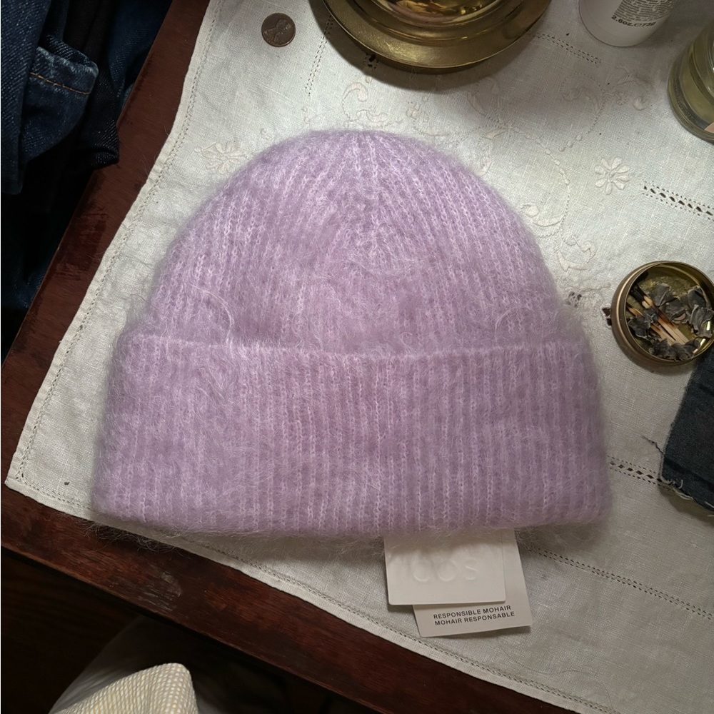 COS Mohair Beanie in Lilac